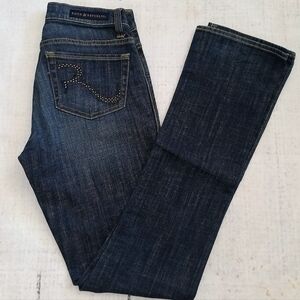 Rock & Republic Women's Dark Blue Bootcut Jeans with Studded Pocket